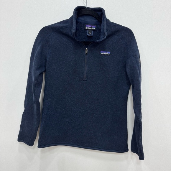Patagonia Better Sweater Navy Blue Fleece 1/4 Zip Jacket Womens Size Small - Picture 3 of 7